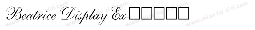 Beatrice Display Ex字体转换